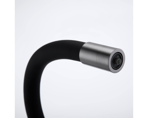 Смеситель PAULMARK SALIX Sa213419-GM, (черный/вороненая сталь)