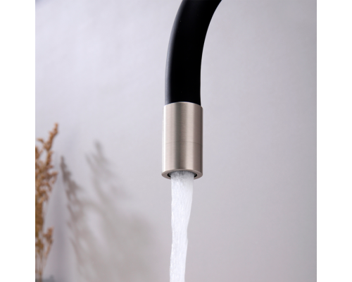 Смеситель PAULMARK SALIX Sa213419-NI(BS), (стальной/никель)