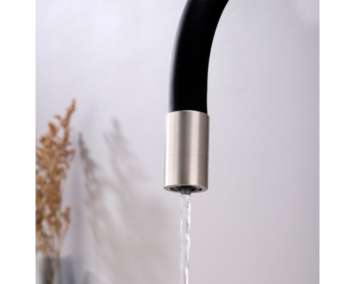 Смеситель PAULMARK SALIX Sa213419-NI(BS), (стальной/никель)