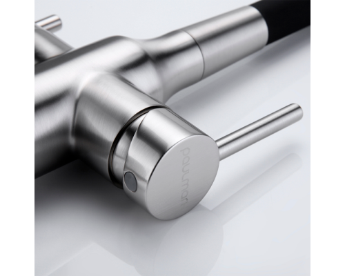 Смеситель PAULMARK SALIX Sa213419-NI(BS), (стальной/никель)