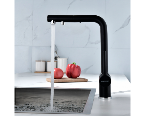 Смеситель PAULMARK SERPENTINE Se213222-401(AN), (черный/антрацит)