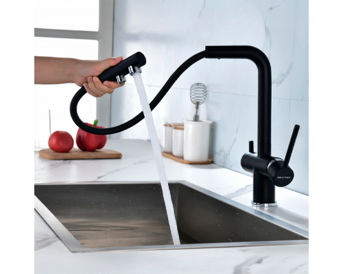 Смеситель PAULMARK SERPENTINE Se213222-401(AN), (черный/антрацит)