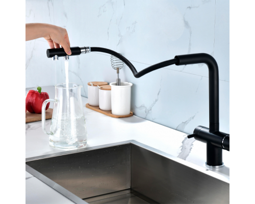 Смеситель PAULMARK SERPENTINE Se213222-401(AN), (черный/антрацит)