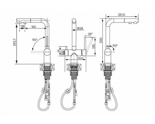 Смеситель PAULMARK SERPENTINE Se213222-CR, (хром)