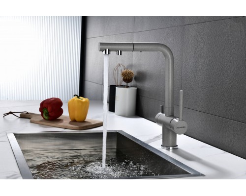 Смеситель PAULMARK SERPENTINE Se213222-DG, (темно-серый/графит)