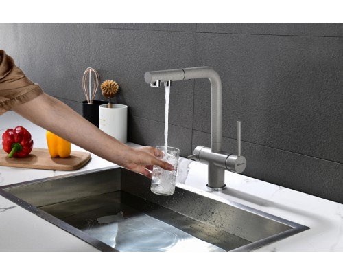 Смеситель PAULMARK SERPENTINE Se213222-DG, (темно-серый/графит)