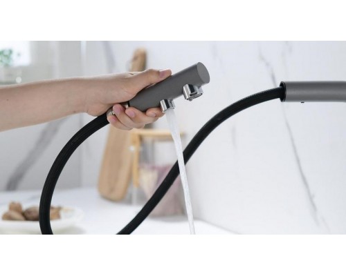 Смеситель PAULMARK SERPENTINE Se213222-GRM, (серый/серый металлик)