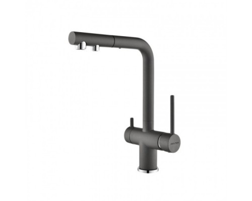 Смеситель PAULMARK SERPENTINE Se213222-GRM, (серый/серый металлик)