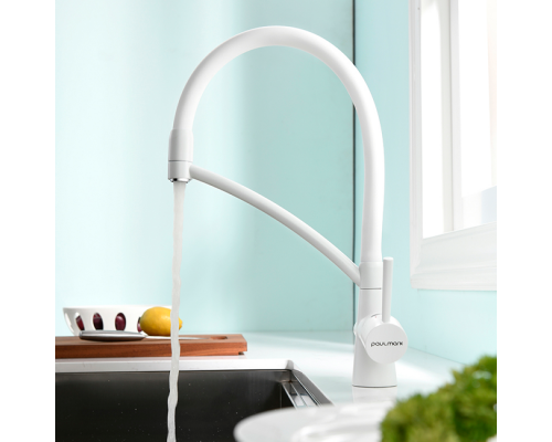 Смеситель PAULMARK SIEGEN Si213111-431TW, (белый/белый матовый)