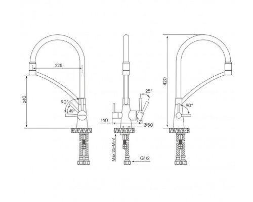 Смеситель PAULMARK SIEGEN Si213111-431TW, (белый/белый матовый)