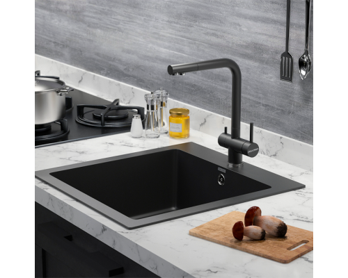 Смеситель PAULMARK SKALEN Sk213020-401, (черный/антрацит)