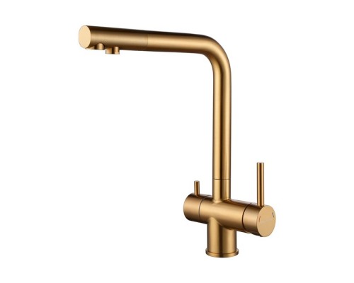 Смеситель PAULMARK SKALEN Sk213020-BG, (золото/брашированное золото)