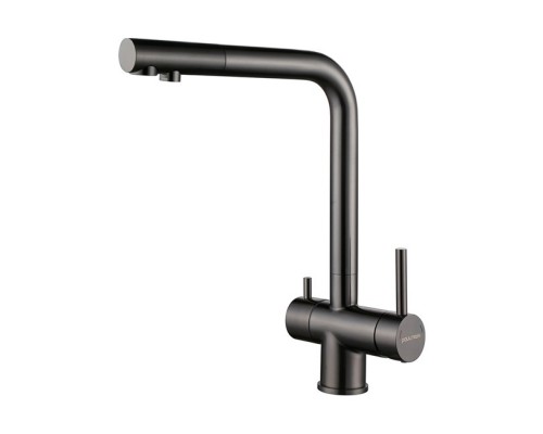 Смеситель PAULMARK SKALEN Sk213020-GM, (черный/вороненая сталь)