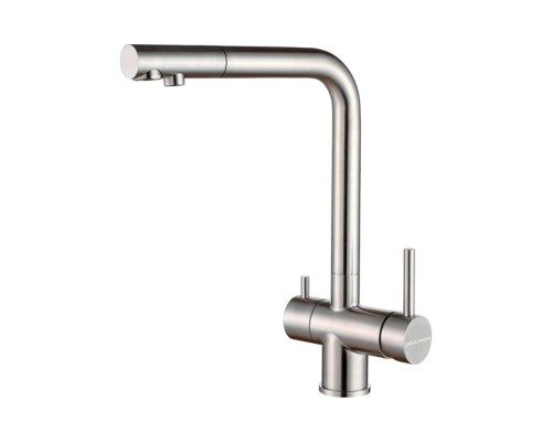 Смеситель PAULMARK SKALEN Sk213020-SS, (стальной/нержавеющая сталь)