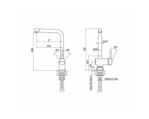 Смеситель PAULMARK SPRING Sp212067-SS, (стальной/нержавеющая сталь)