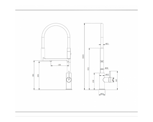 Смеситель PAULMARK TORNADO To213402-401(AN), (черный/антрацит)