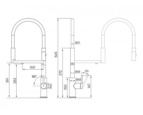 Смеситель PAULMARK TORNADO To213402-BC, (медный/брашированная медь)