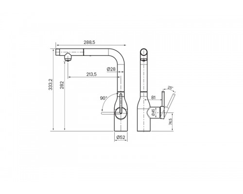 Смеситель PAULMARK VIPER Vi213105-CR, (хром)