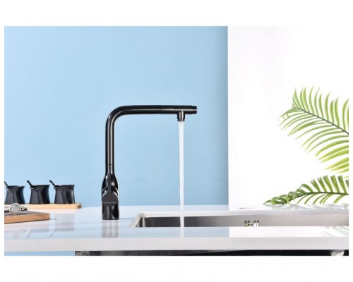 Смеситель PAULMARK VIPER Vi213105-GB, (черный/черный глянцевый)