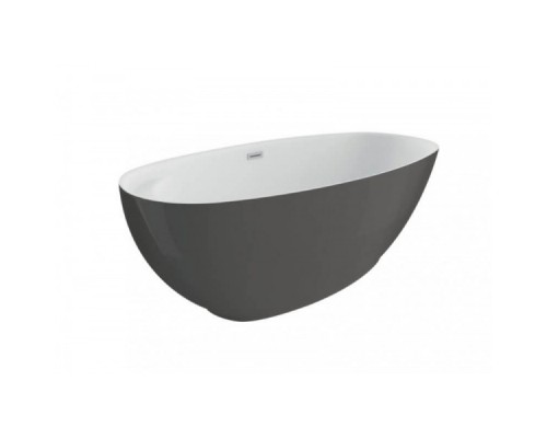 Ванна акриловая Polimat KIVI 165x75 отдельностоящая, графит