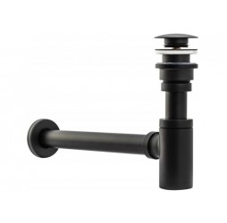 Сифон с донным клапаном универсальным Rea Old Black A8536