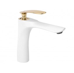 Смеситель для умывальника Rea Orbit White Gold B2052