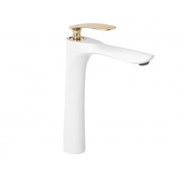 Смеситель для умывальника Rea Orbit White Gold B2053