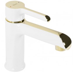 Смеситель для умывальника Rea Melia white gold B2708