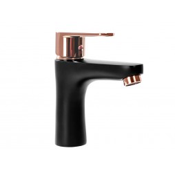 Смеситель для умывальника Rea Mild black matt rose gold B4807