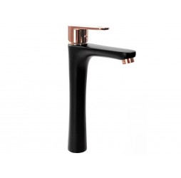 Смеситель для умывальника Rea Mild black matt rose gold B4808