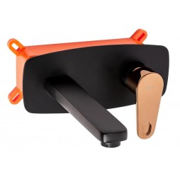 Смеситель для умывальника Rea Mild black rose gold B9142