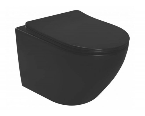 Унитаз подвесной Rea Carlo Mini Rimless Black matt C8489