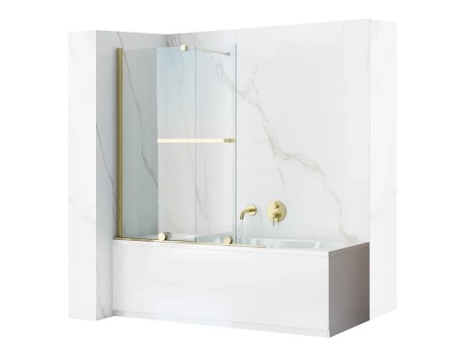 Шторка на ванную Rea Fabian gold 100 K6526