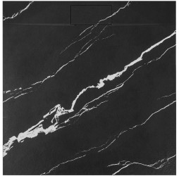 Душевой поддон Rea Bazalt Carrara Black 90x90 K7003
