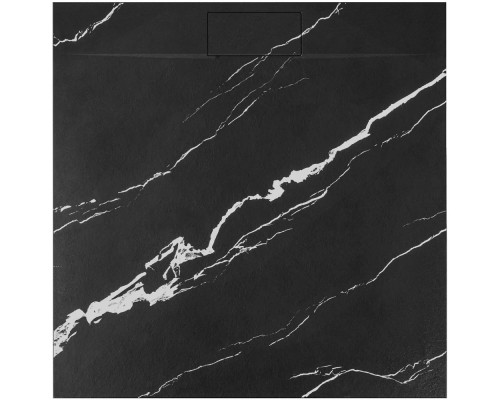 Душевой поддон Rea Bazalt Carrara Black 90x90 K7003