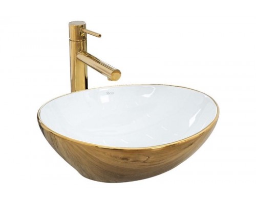 Умывальник Rea Sofia Gold White U0456