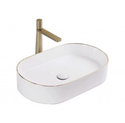 Умывальник Rea Nadia gold edge U1063