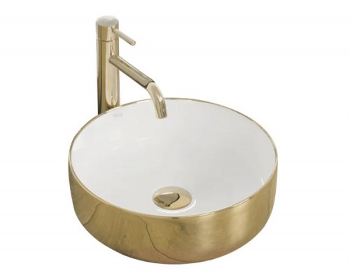 Умывальник Rea Sami Gold White U1801