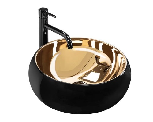 Умывальник Rea Luna Black Gold U3306