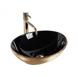 Умывальник Rea Sofia Black Gold Brush U3310