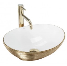 Умывальник Rea Sofia Brush Gold U3697