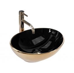 Умывальник Rea Sofia in Black Gold U4527