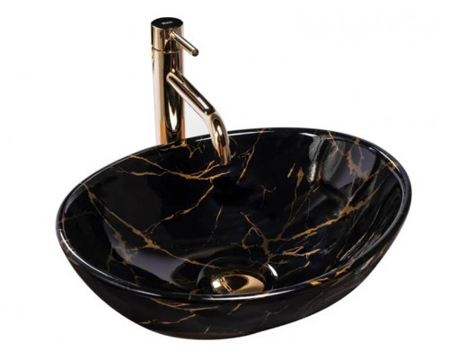 Умывальник Rea Sofia Black Marble U5611