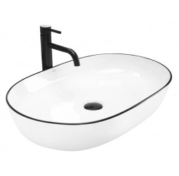 Умывальник Rea Cleo white Black edge U6210