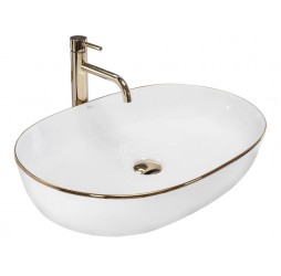 Умывальник Rea CLEO White Gold Edge U6211