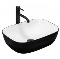 Умывальник Rea Belinda White Black U6332
