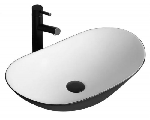 Умывальник Rea Royal Black White U6600