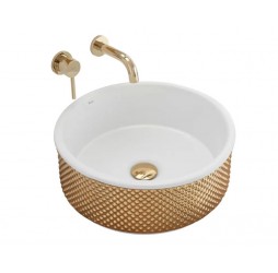 Умывальник Rea Helen Gold White U6978