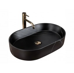 Умывальник Rea Nadia 60 black matt stone U8565