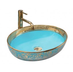 Умывальник Rea Margot Blue Gold U8709
